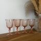 Vintage lot de 4 verres à vin Luminarc Rosaline