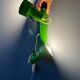Vintage wall lamp space age green