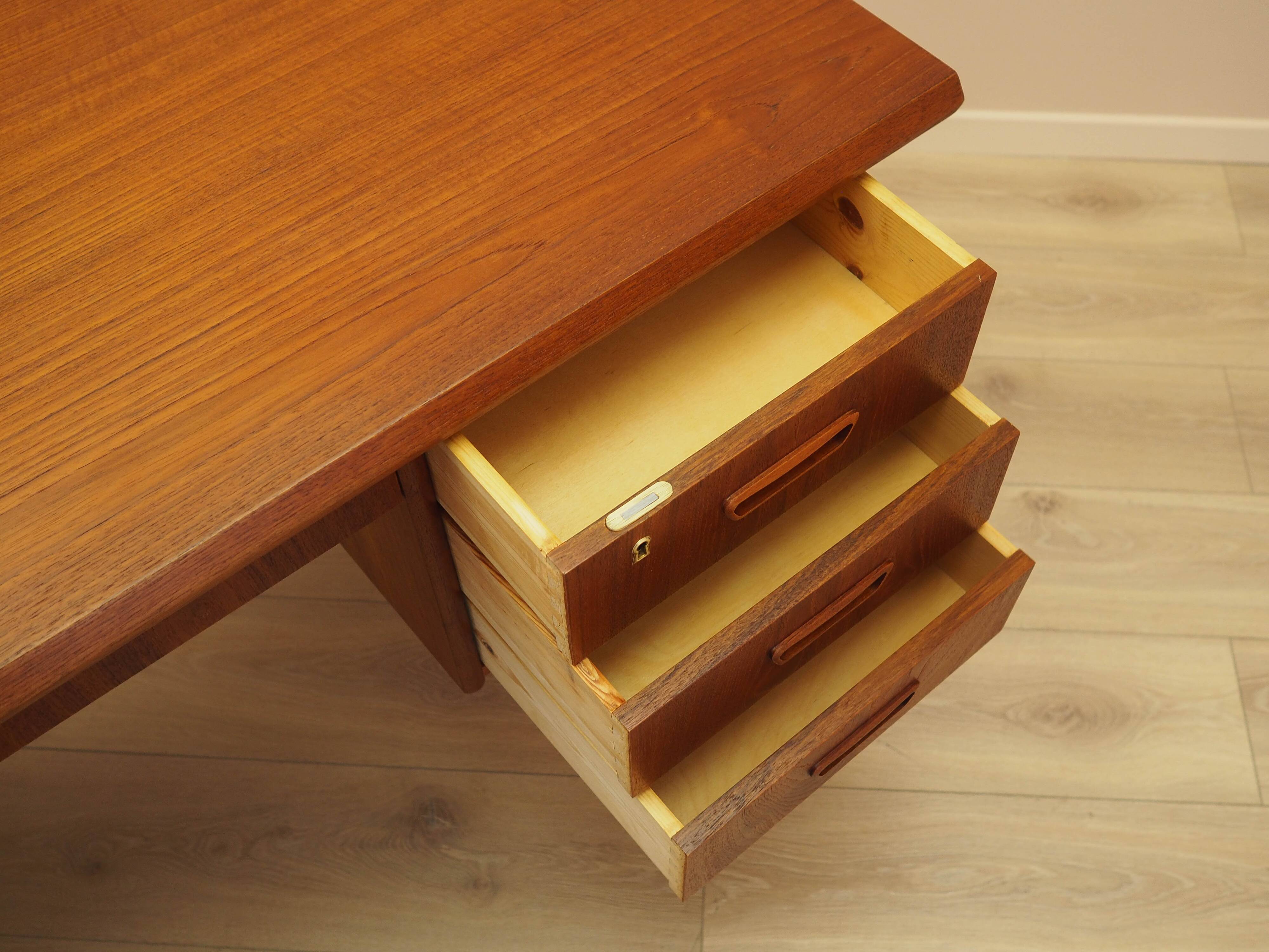 Teak desk, Danish design, 1970s, made in Denmark