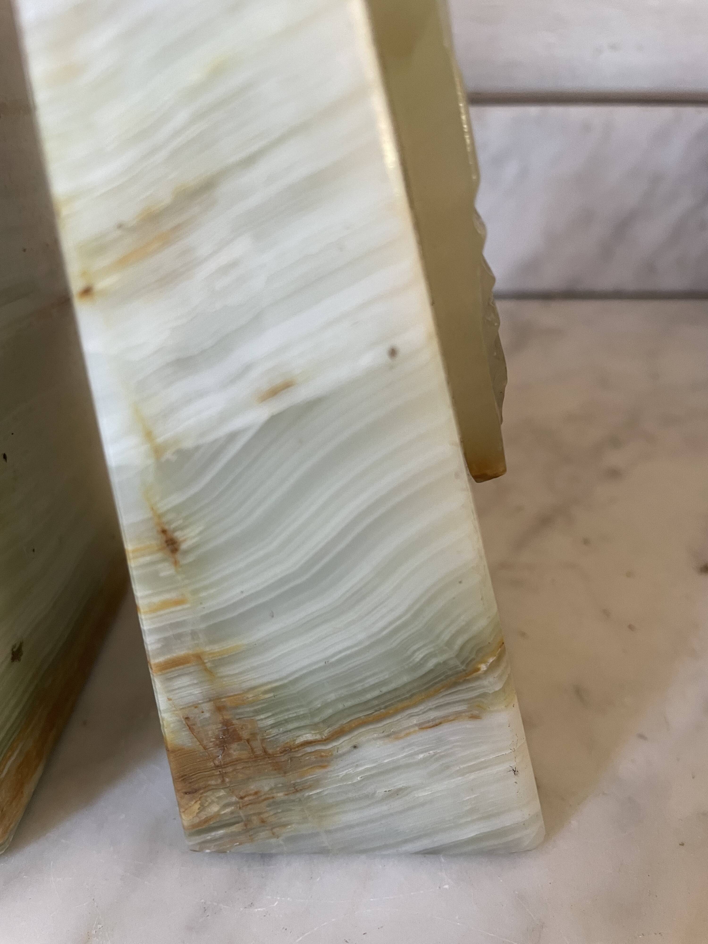 pair of Art Deco onyx bookends