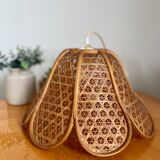 Vintage wicker rattan pendant lamp
