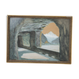 Ouverture sur les cimes gouache