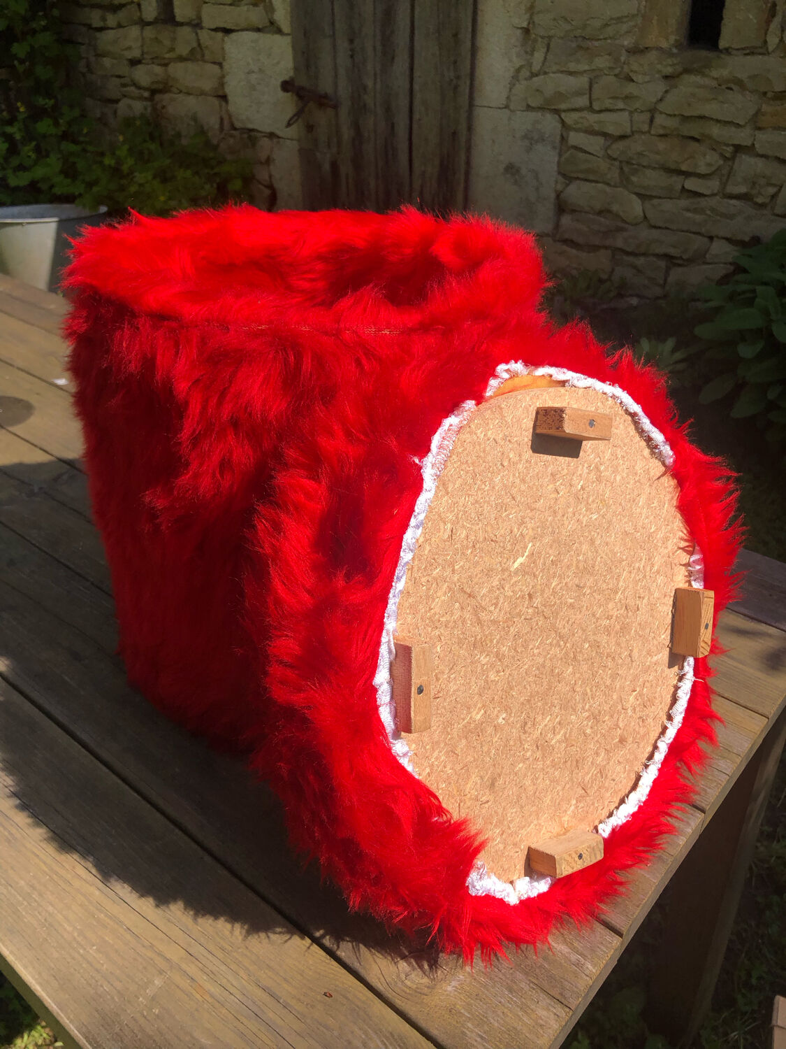 Vintage moumoute pouf