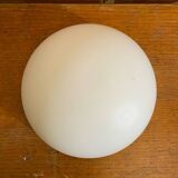 Antique Ceiling Light Sconce White Opaline Ball Vintage #C611