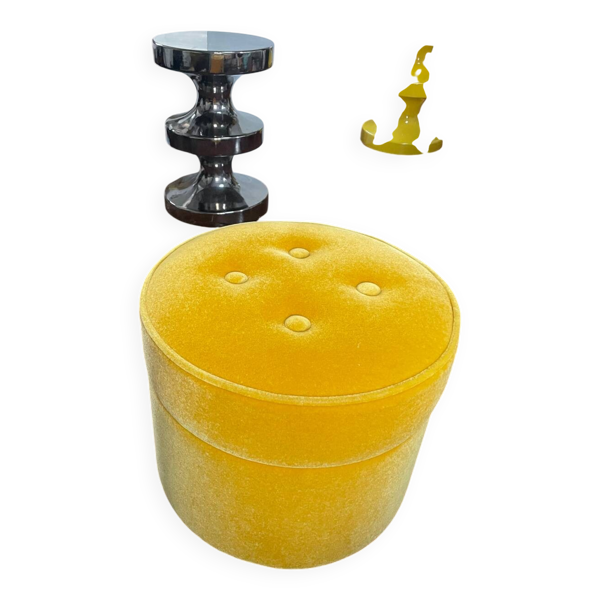 Tabouret pouf  velours India Mahdavi