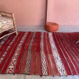 Moroccan kilim zemmour rug - 386 x 168 cm