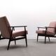 1960 Henryk Lis Mid Century Armchair in Pink