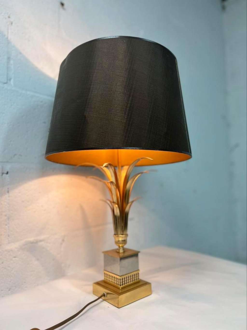 Vintage table lamp 'gold' baker 70