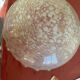 Yellow glass mushroom lamp