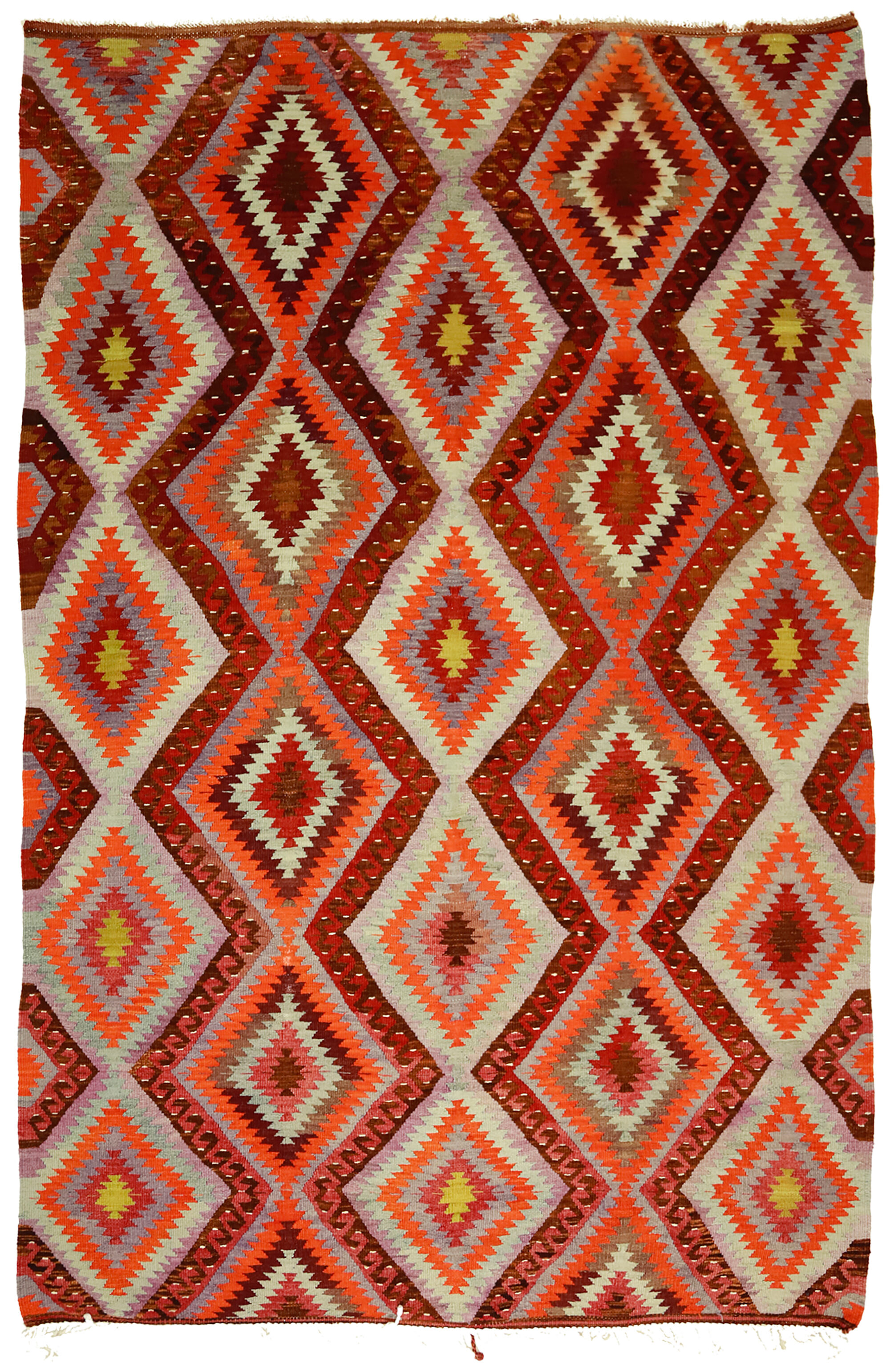 Vintage Colourful Turkish Kilim Rug 170x257 cm Handmade Wool