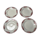 4 céranord plates with flowers