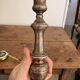 Antique Silver-Plated Candle Holder Torch, Louis XV Style, Table Decoration