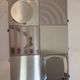 Set of 6 Space Age wall plaques, made of metal, geometric patterns.