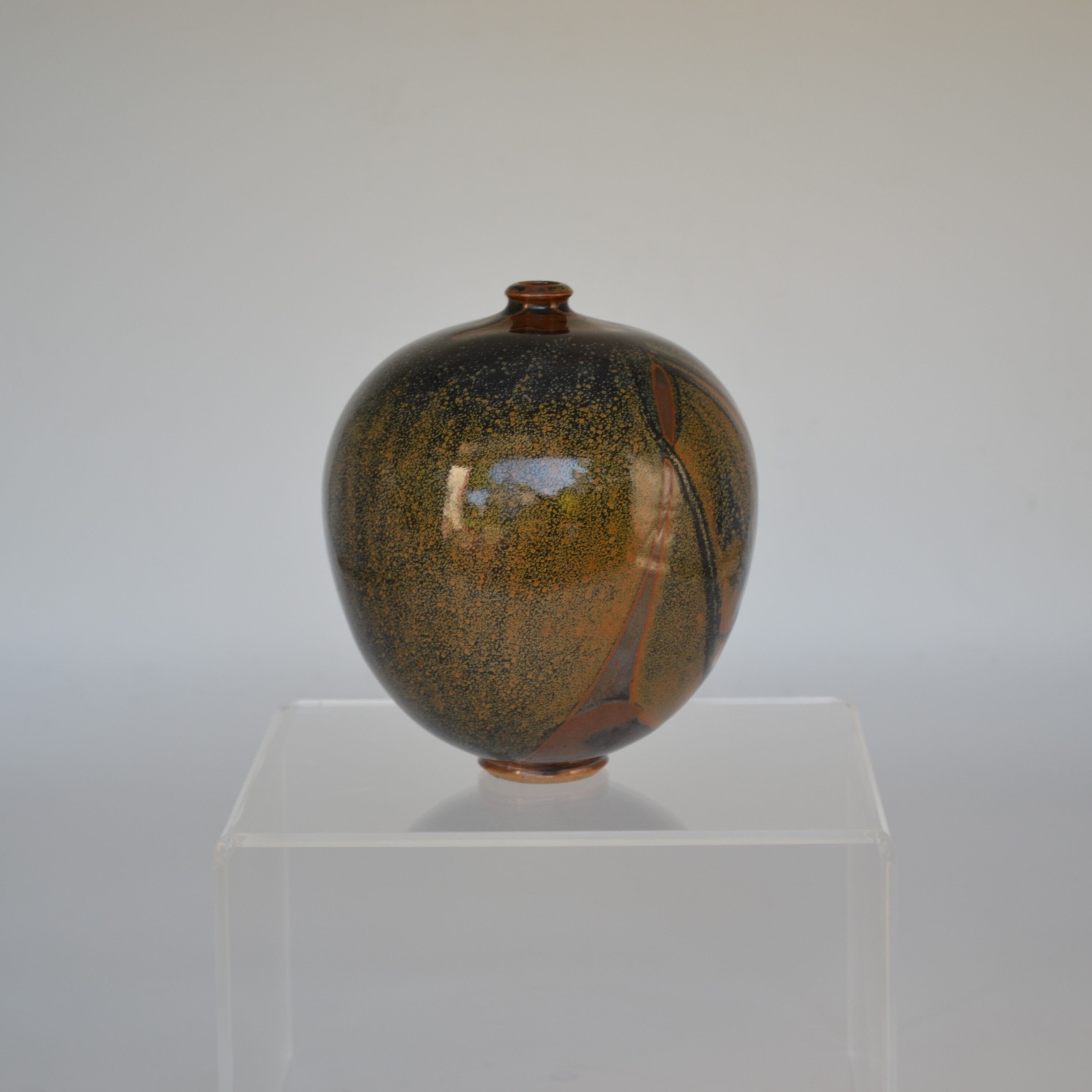 Michel Lanos ovoid vase on sandstone heel