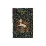 Reproduction medieval tapestry "captive unicorn" (dating from the end of the 15th century) cotton 135 x 95