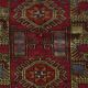 Vintage Scatter Rug, Dark Red Turkish Accent Rug, Door Mat, Handmade Bat Mat, Kitchen Rug