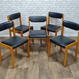 Set of 5 vintage chairs 1970