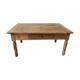 Table basse de ferme rustique pieds tournés avec 1 tiroir 1930