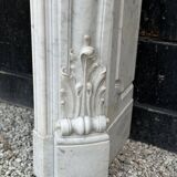 Louis XV style fireplace in Carrara marble circa 1880