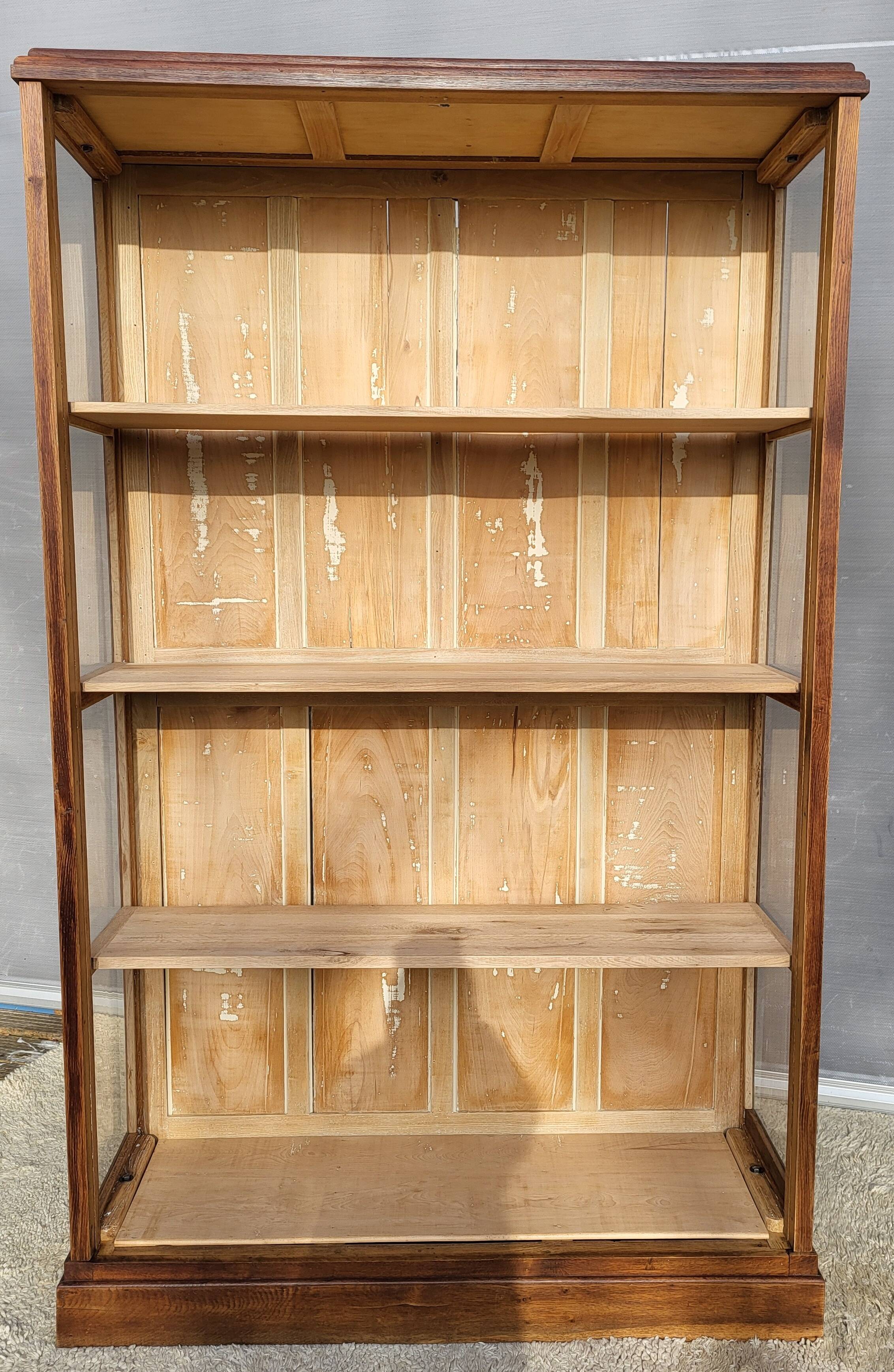 Art Deco oak museum display case