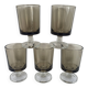 Set of 5 Luminarc Sweden smoked liqueur glasses