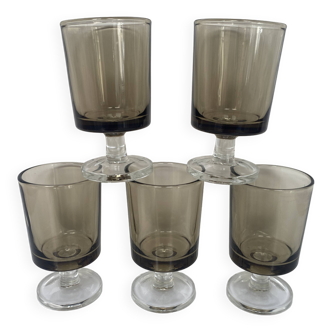 Set de 5 verres à liqueur Luminarc Suède fumé