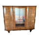 Grande armoire vintage en loupe de noyer - style Art Déco