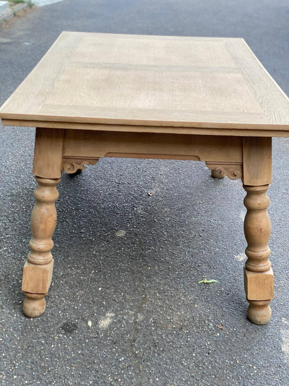 Renovated art deco extendable wooden dining table 235cm