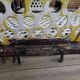 4 armchairs chairs Seducta perforated steel 50s by René Malaval