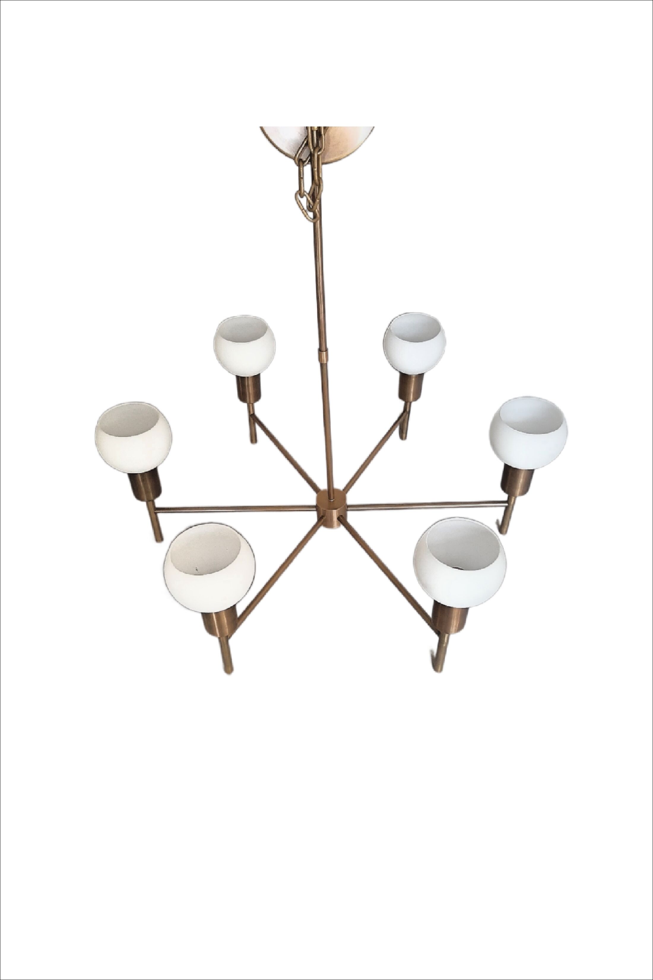 Mid century modern chandelier 6 cups