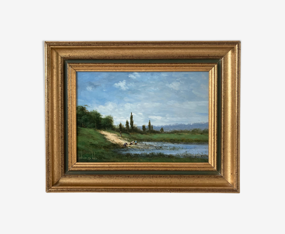 Tableau peint à l’huile sur panneau