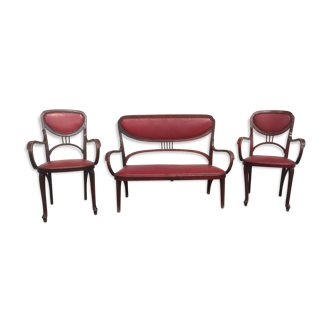 Seat and 2 armchairs 1900 Thonet