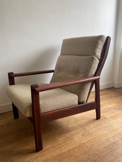Fauteuil teck scandinave 1960