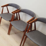 Ensemble de quatre chaises en teck, design danois, années 1960, designer: Ejner Larsen & Aksel Bender Madsen