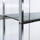 Vintage Italian freestanding shelf in chrome, 1970s