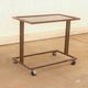 Czechoslovak vintage serving trolley on wheels, mid-century bar cart, 1970s