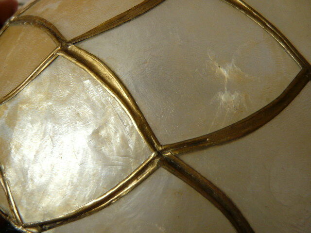 Set of 2 mother-of-pearl wall lamps, 1970s