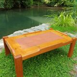 Pine and ceramic coffee table 1980