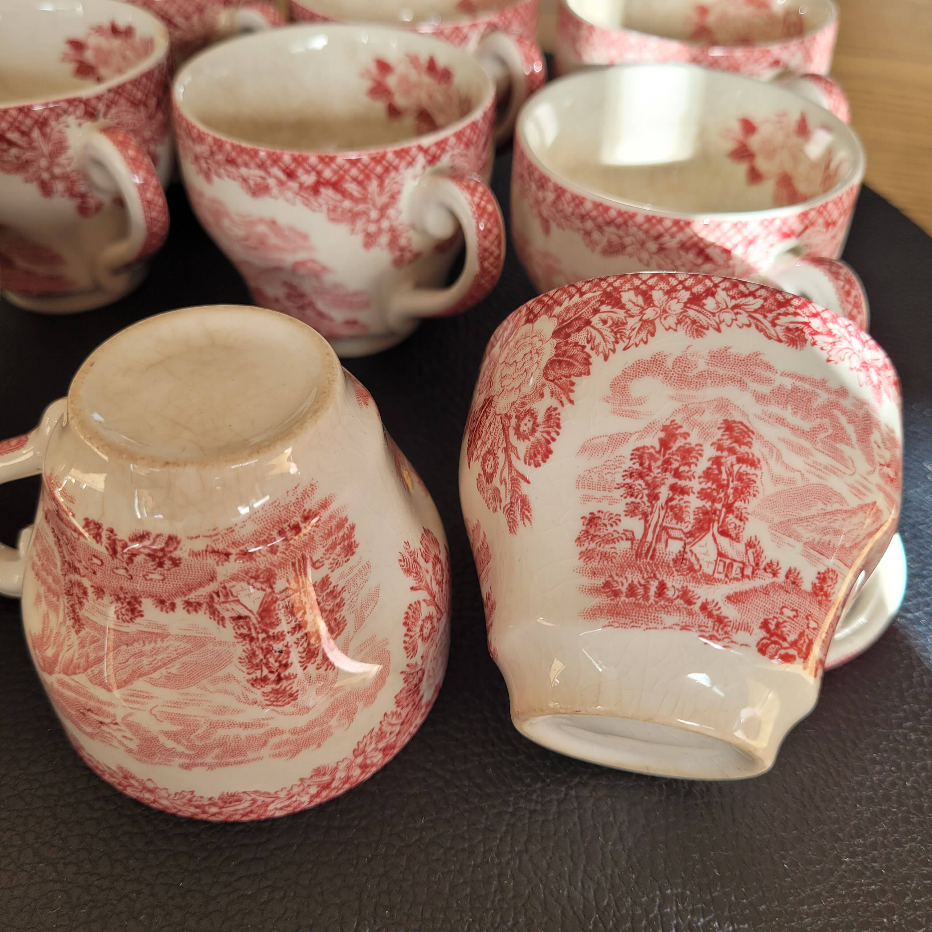 English porcelain coffee set 22 pieces