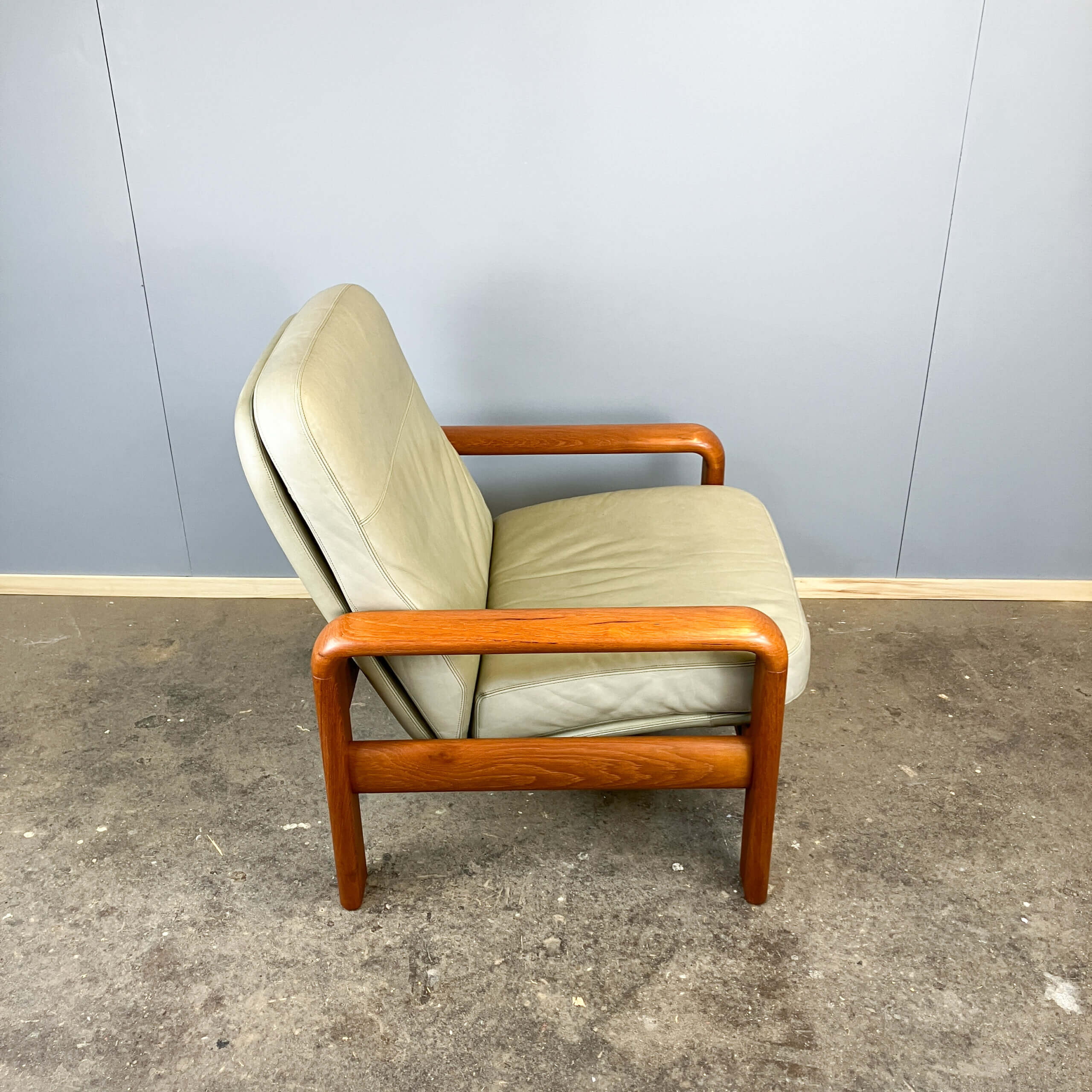 Seating set by Dyrlund, teak and leather, 1960s
