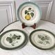 Trio of dessert plates in slurry XIXth
