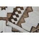 Tapis couloir vintage en laine et coton turc noué à la main blanc 90x307