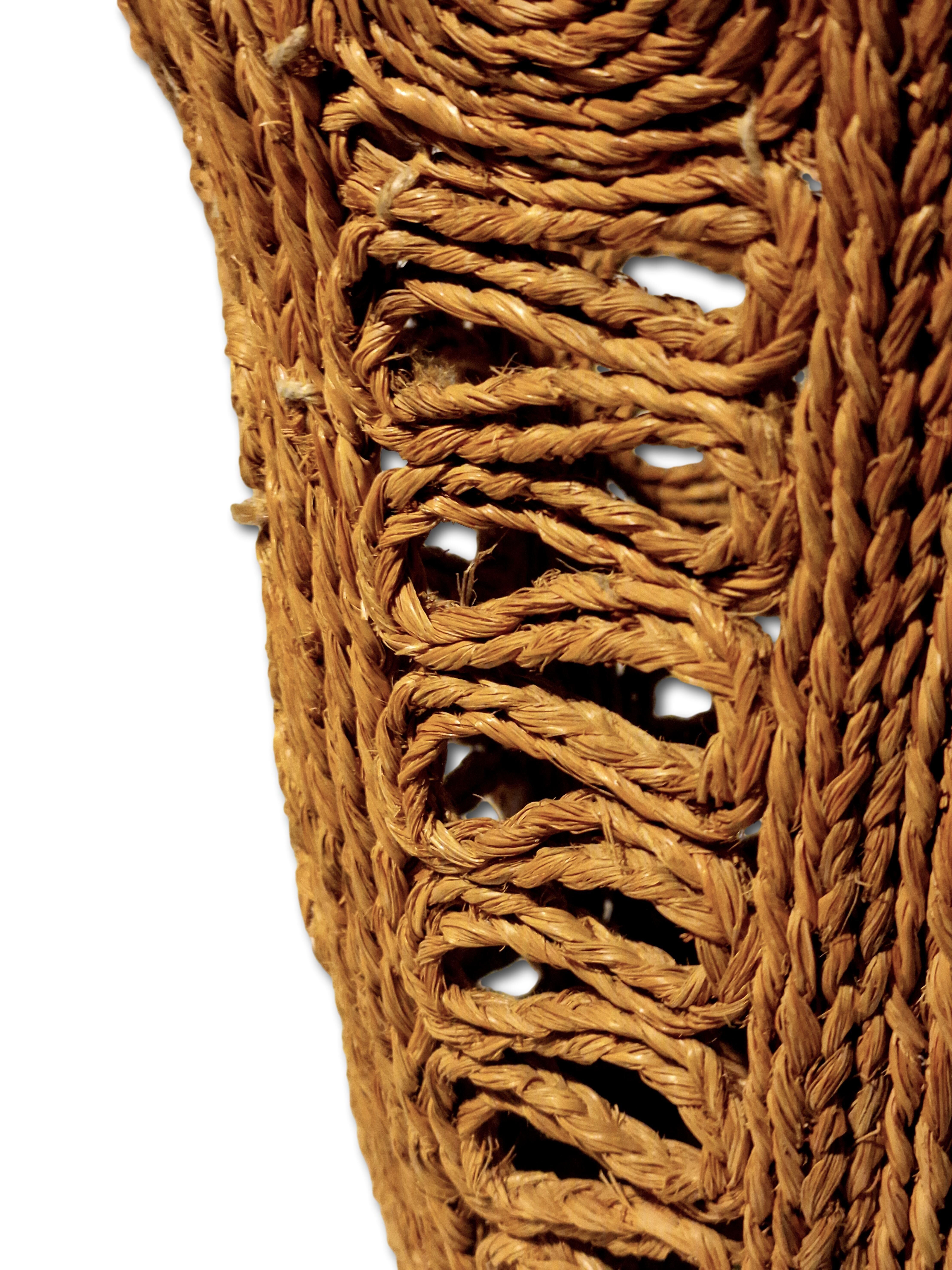 Natural rope basket 1970s