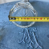 Art Deco crystal and sterling silver carafe