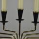 Brass, Black Painted Metal and Teak Candelabra by Gunnar Ander for Ystad-Metall, Sweden, 1960s