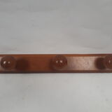 1970 vintage wooden coat rack 3 crochets