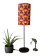 table lamp metal | geometric printed lampshade seventies style