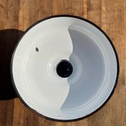 Industrial enamelled sheet metal lampshade