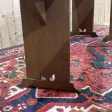 Pair of 1930s benches in elm and chestnut