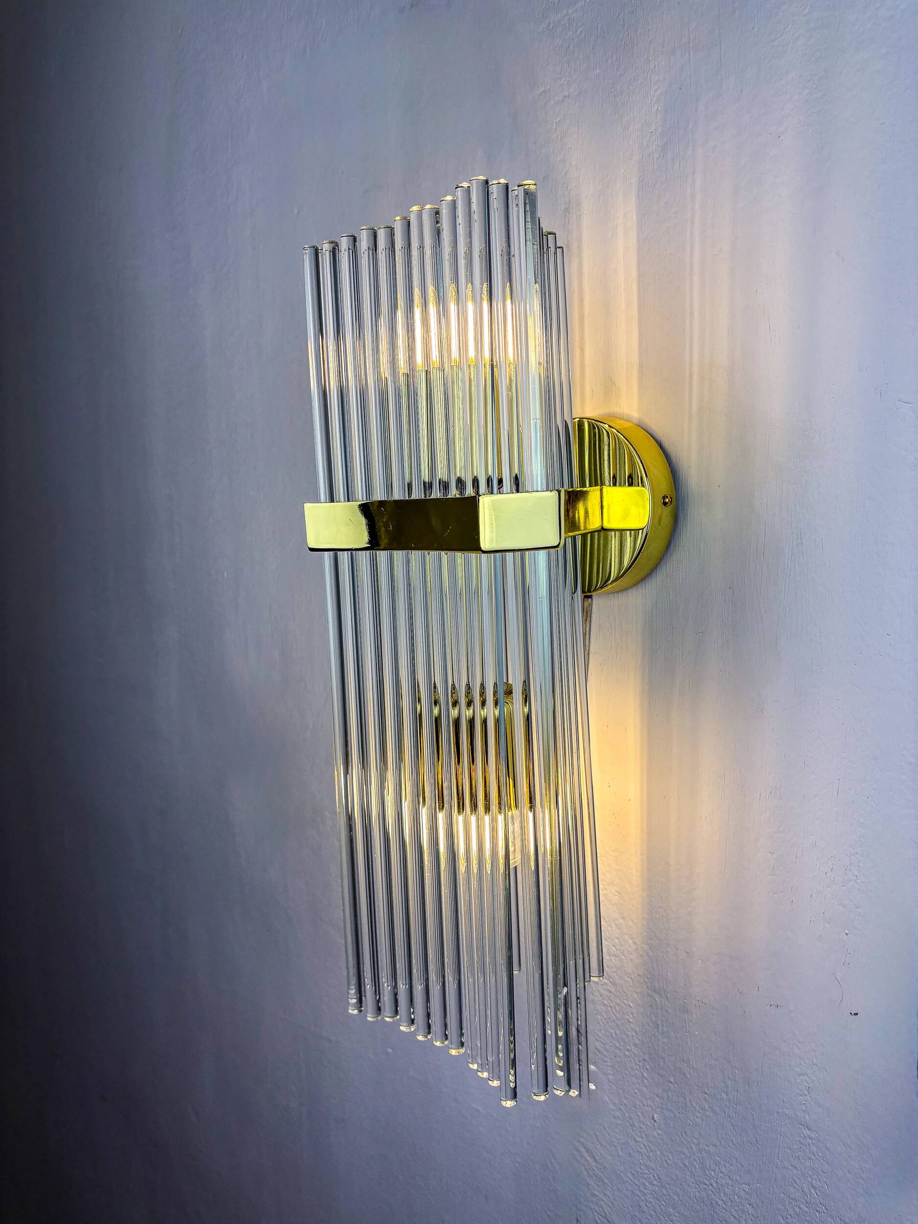 Pair of wall lights from Sciolari for Lightolier, Italy, circa 1970s